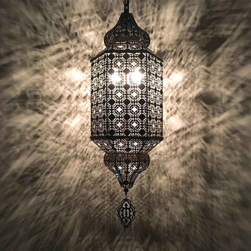 1 Licht ausgehöhltes Leuchter der Art Deco Bronze Finish Metall Arabische Wand Spüllampe montierte Lampe