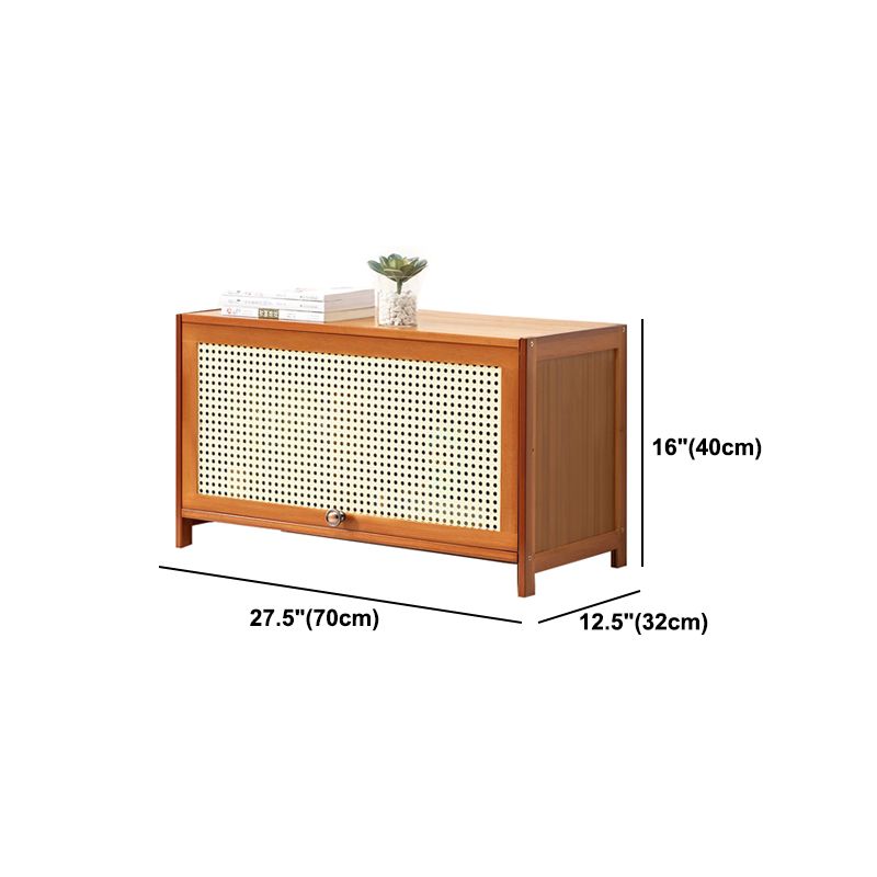 Brown Color Barrister Bookcase Contemporary Bamboo Bookcase for Home Office