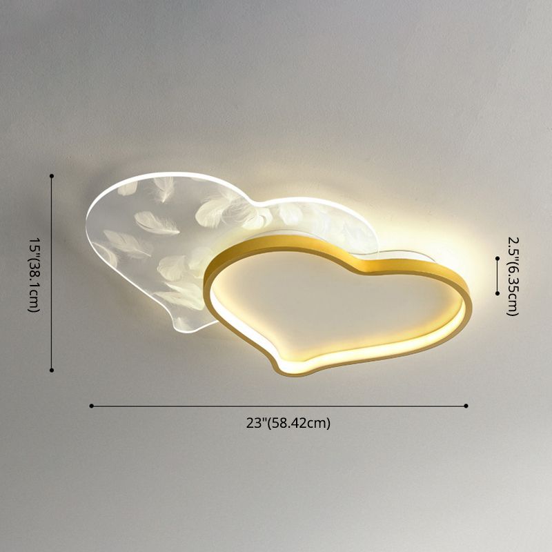 Coeur encastré luminaire chambre simple acrylique plafonnier