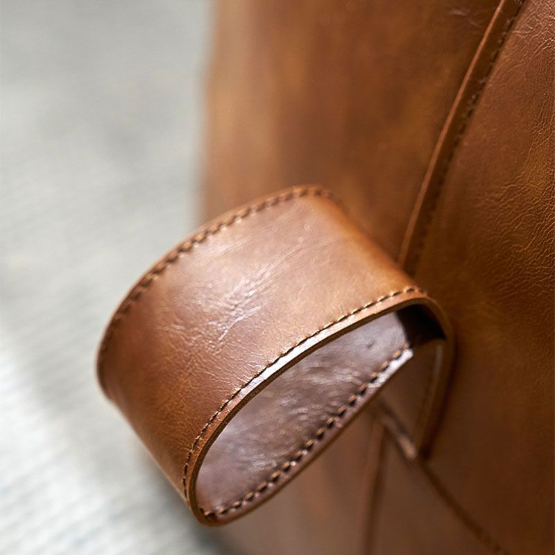 Contemporary Home Square Ottoman Leather Foot Stool without Legs