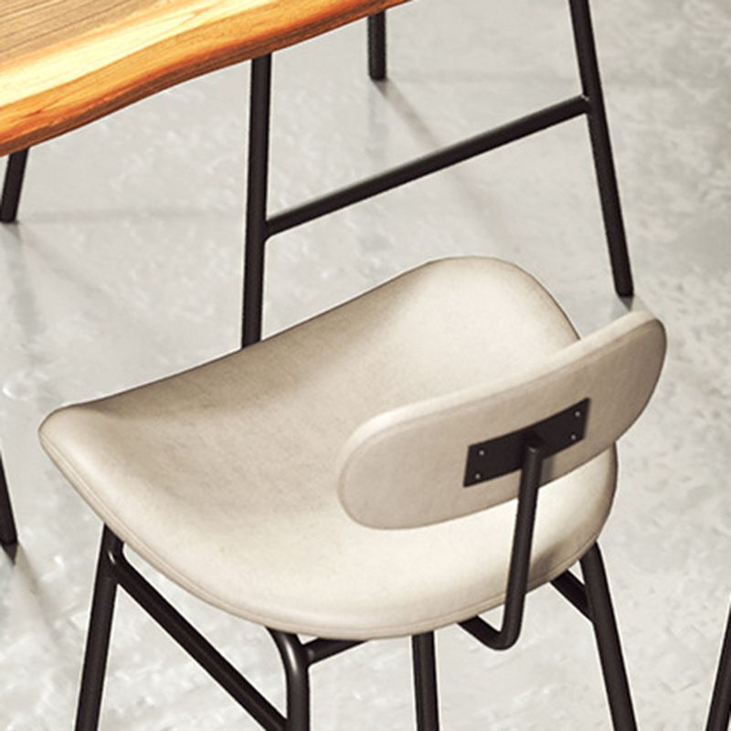 Modern Backrest Counter Stool Iron Cafe Bar Stool with Cushion and Pedal