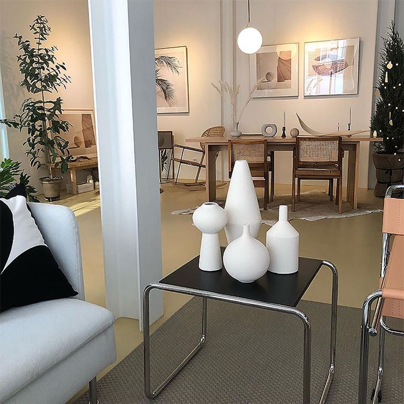 Modern Sled Wooden Coffee Table Rectangular Top Shape Cocktail Table