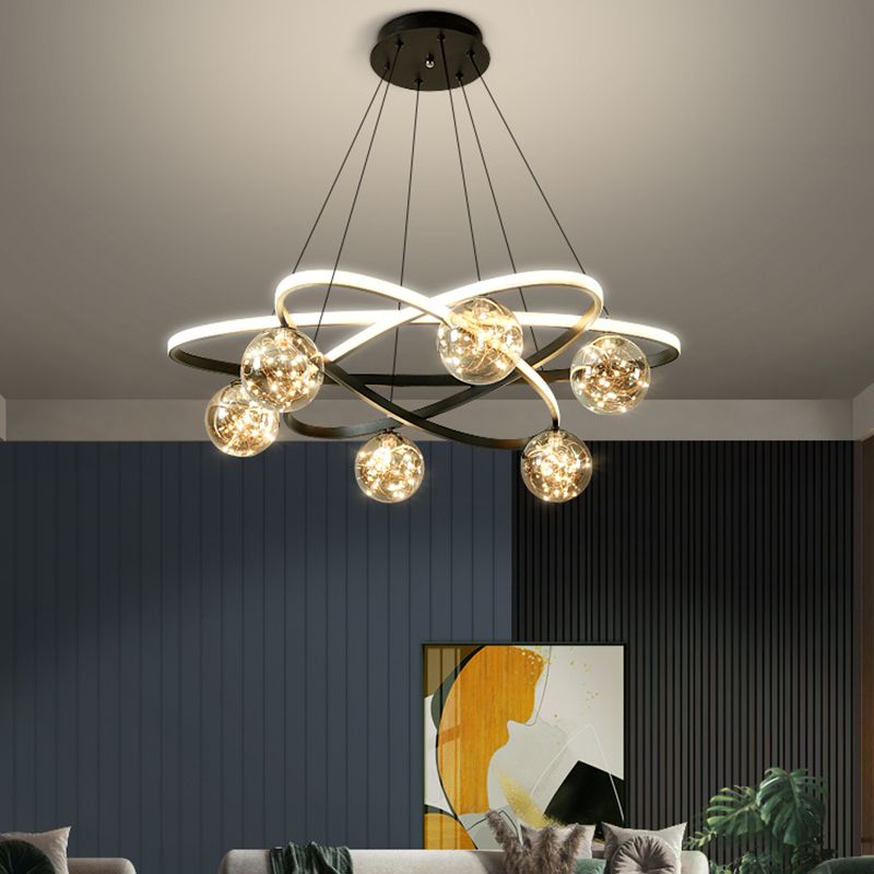 Light Luxury Nordic Style LED Hanging Pendant Light for Living Room Bedroom Dining Room