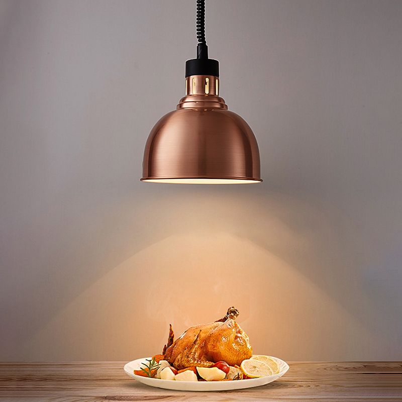 Retractable Bowl Shade Hanging Lighting Postmodern Metal 1 Bulb Restaurant Pendant Lamp