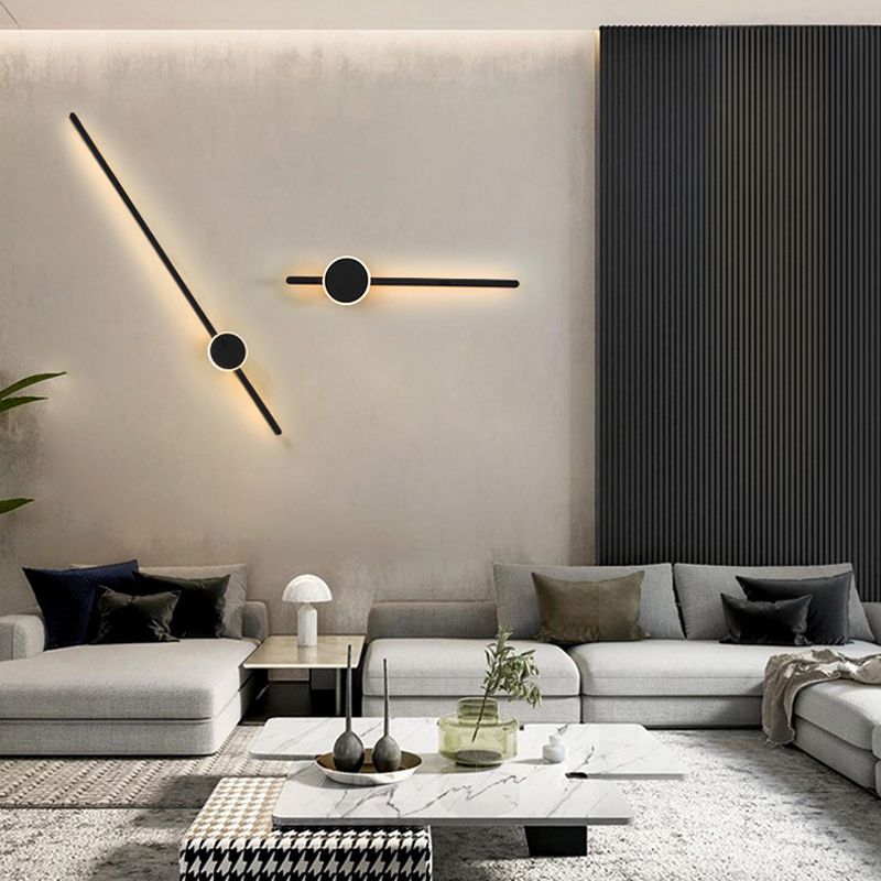 Modern Wall Light Fixture Metal 2 Light Wall Mounted Lighting for Living Room