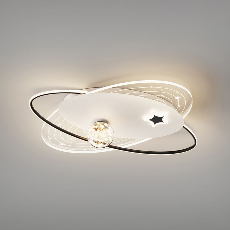 Assunzione moderna a filo in stile moderno a 4 luci a 4 luci in finitura nera