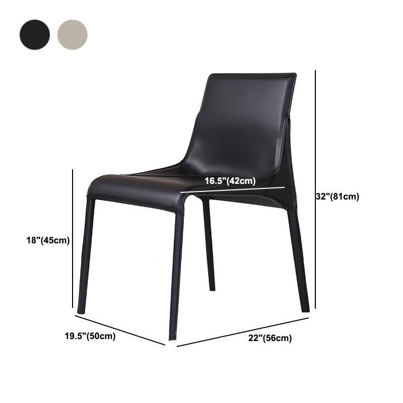 Upholstered Dining Chairs Modern Faux Leather Dining Side Chair