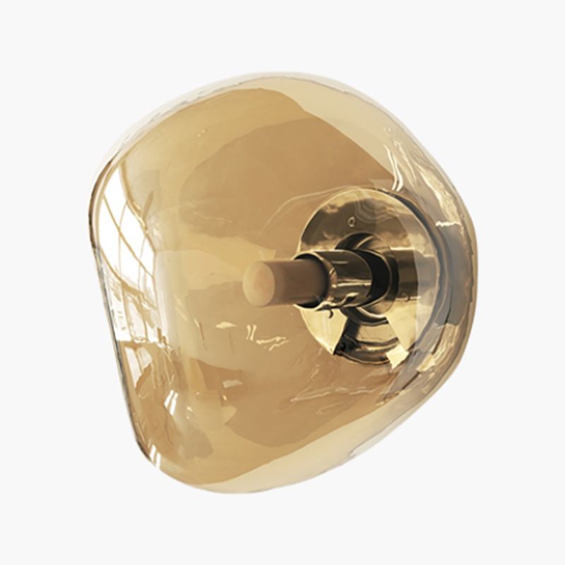 Industrial Glass Globe Shade Wall Lighting Fixtures 1-Light Wall Lamp for Living Room