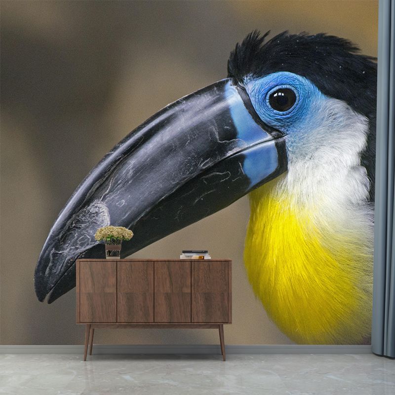 Customized Moisture Resistant Toucan Mural Wallpaper Environment Friendly Wall Decor