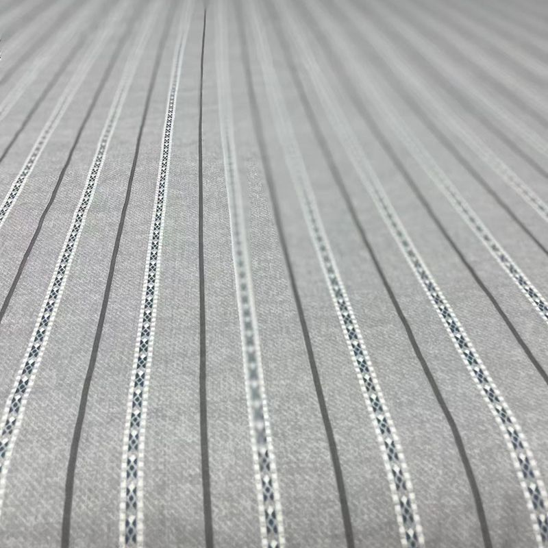 Twill Cotton Bed Sheet 1 Piece Double Fitted Sheet in Green and Gray