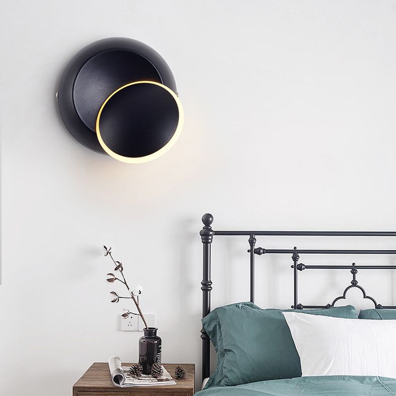 Modernist Silica Gel Rounded Shade Wall Light Fixture 1-Light LED Sconce Light