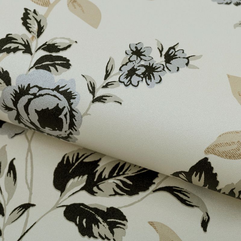 Magnolia Wallpaper Roll Light-Beige Rust Wall Art for Home Decor, 33' L x 20.5" W