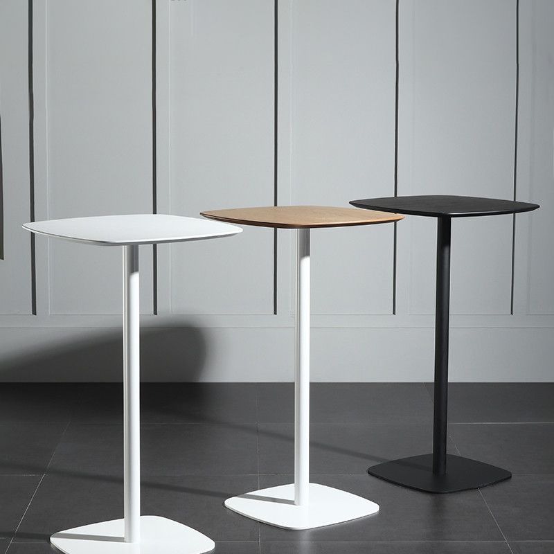 Contemporary Pub Table 40.6"H Square Bar Table for Indoor and Breakroom