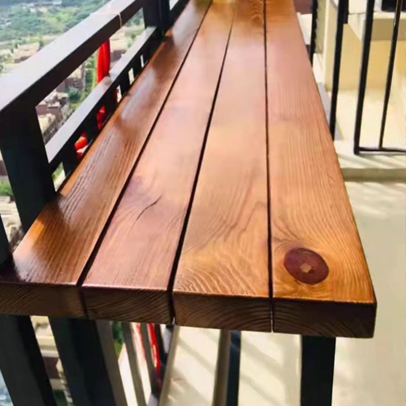 Contemporary Rectangle Patio Table Water Resistant in Brown and Black