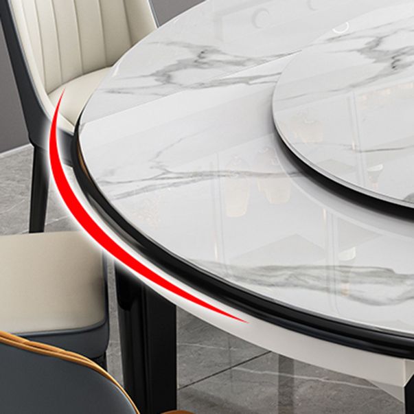 Modern Style Stone Furniture 7/9 Pcs 4 Legs Table with Armless Chair