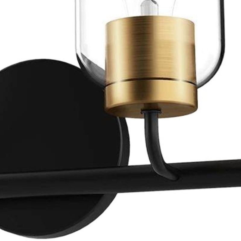 Cylinder Shade 1 / 2 - Light Bathroom Vanity Lighting in Black and Gold Bath Sconce