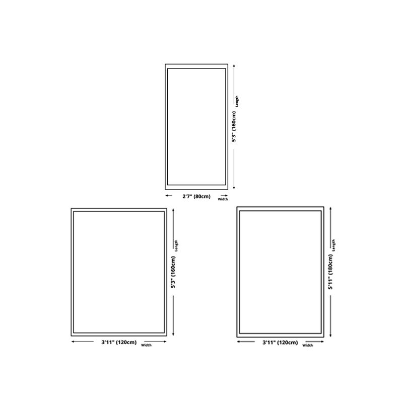 Modern Washable Area Rug Plant Print Carpet Polyester Area Rug with Non-Slip Backing