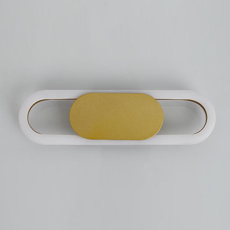 Oval 1 - Light Wall Flush Mount in Gold / Black Post Modern LED Wall Light