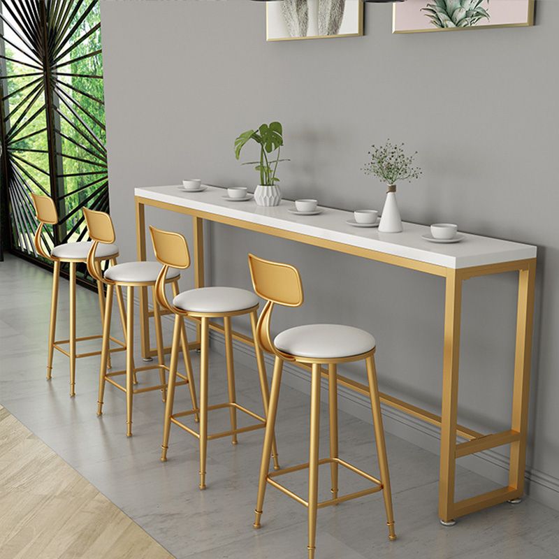 Glam Style Wooden Counter Table Rectangle Counter Table for Home