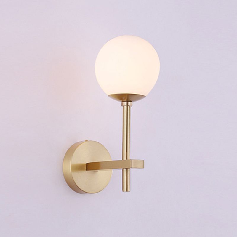 Creative Vanity Lighting Simple Glass Wall Light Sconce for Washroom
