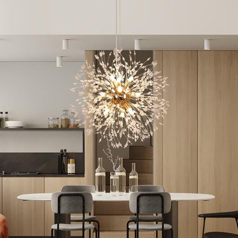 Globe Shape Chandelier Nordic Style Fireflies Chandelier Light for Living Room