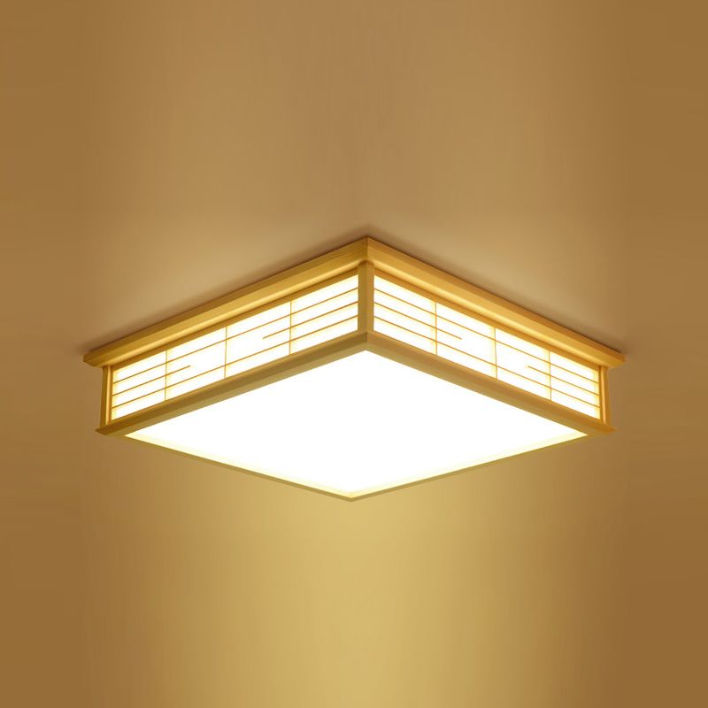 Luminaires de plafond encastrés à LED en bois, luminaire de plafond moderne à montage encastré