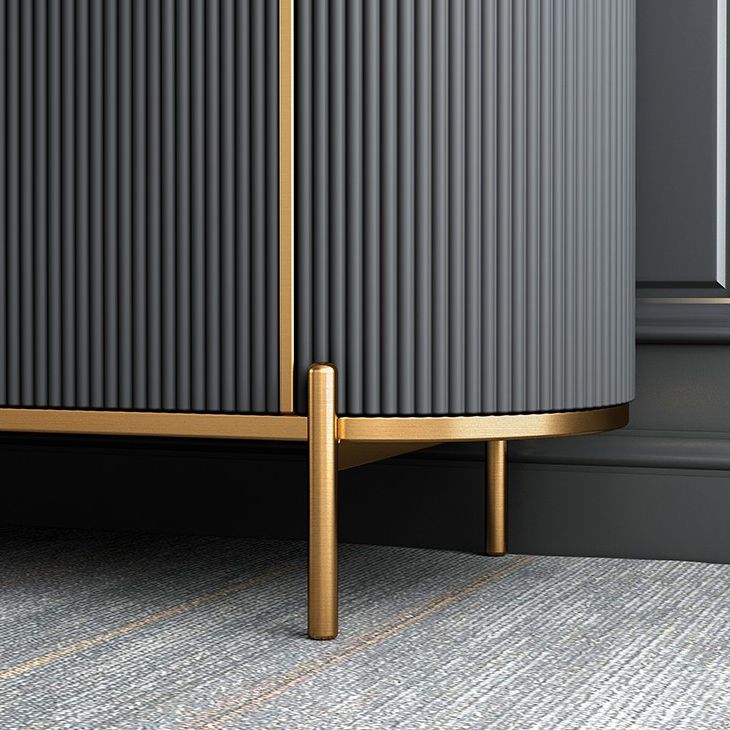 Modern Living Room Buffet Stand Stone and Engineered Wood Buffet