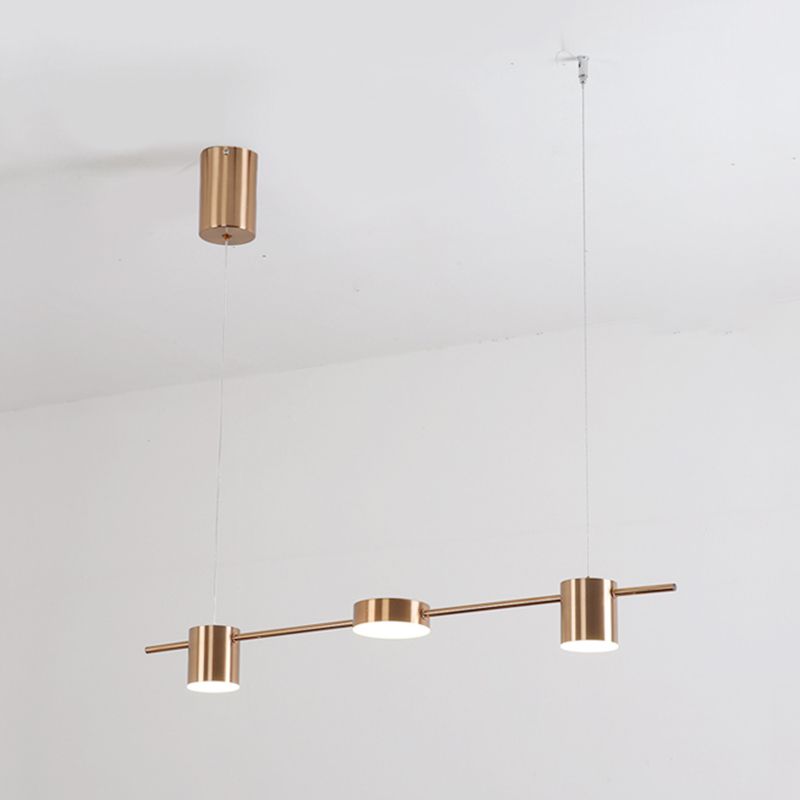 Luz de colgante de cilindro de estilo moderno lámparas colgantes de metal
