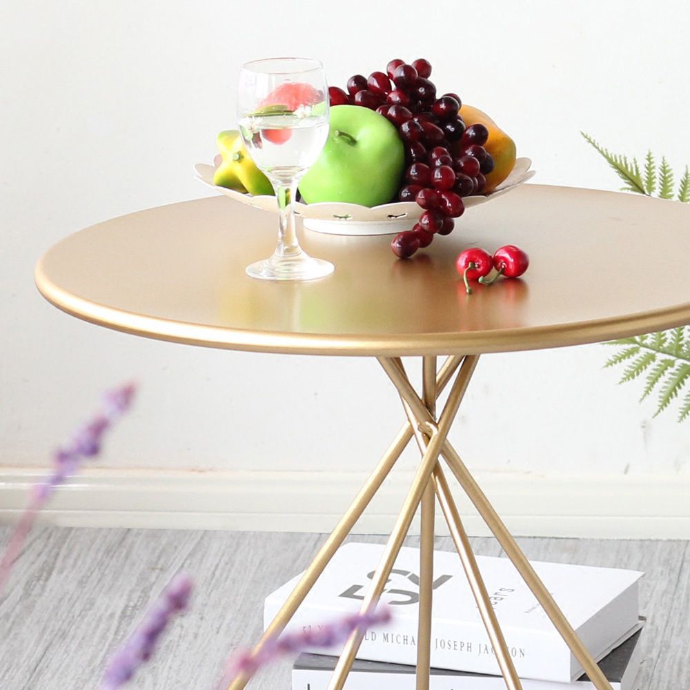 Metal Round Coffee Table Dia 21.65" inch Frame Cocktail Table