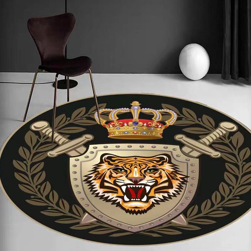 Tapis de motif animal luxueux Colore rond à la mode