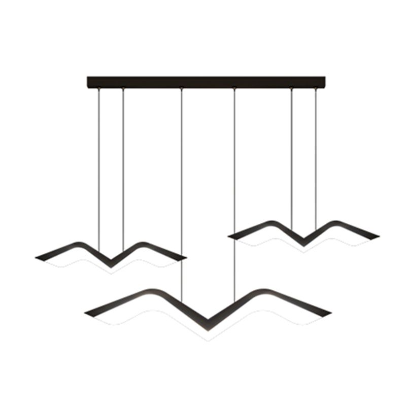 Nordic Style Seagull Shape Island Light Black LED Island Light pour la chambre