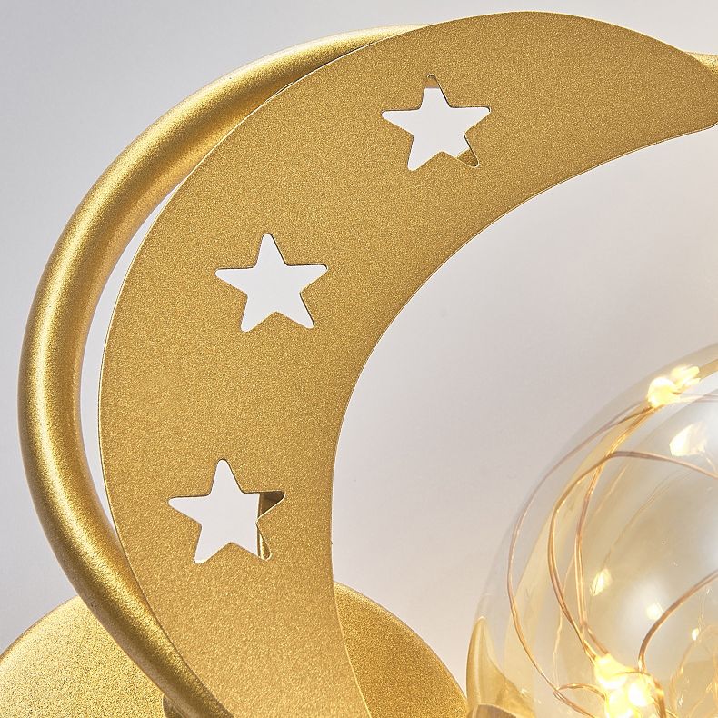 Star & Moon Modeling Metal LED Wall Lamp LED Lights String Nordic Home Decorative Lighting Fixture