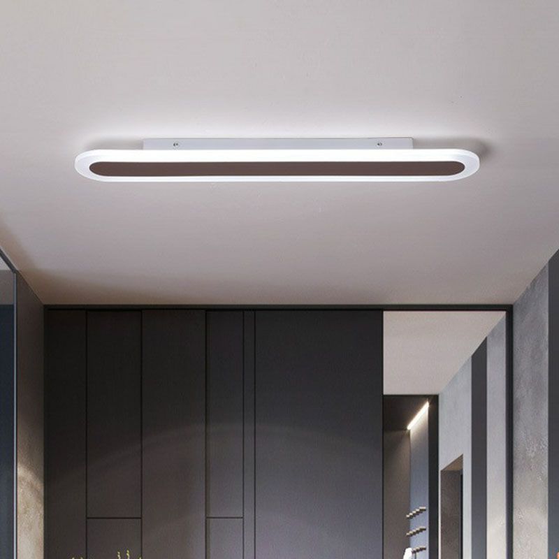 Linear Ultra Thin Flush Mount Lighting Minimalist Acrylique Living Room LED Flush Mount Fixture
