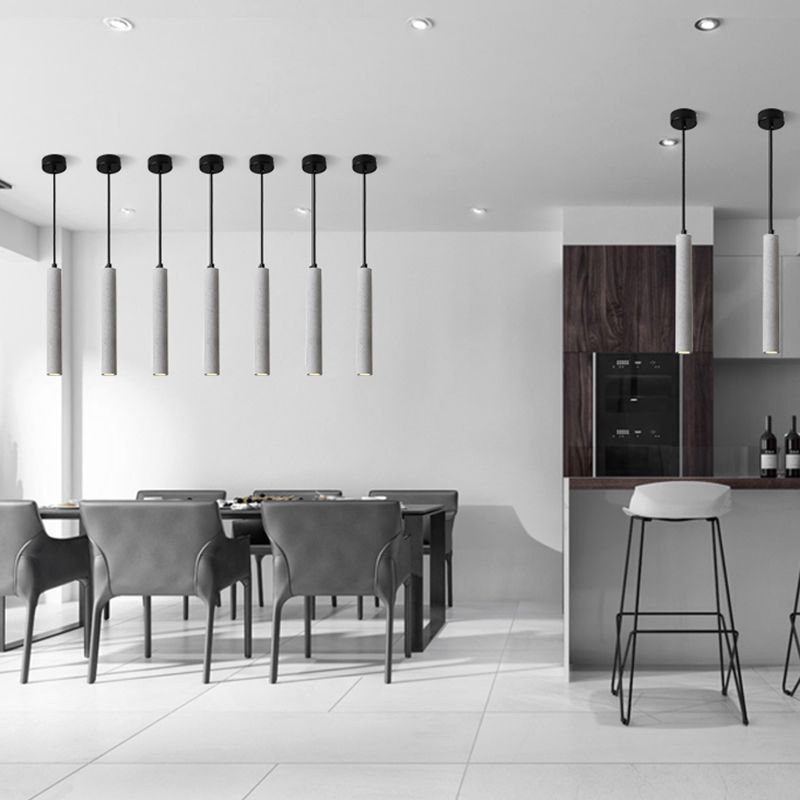 Cementbuisophanging verlichting eenvoud 1-licht hanger plafondlicht voor eetkamer