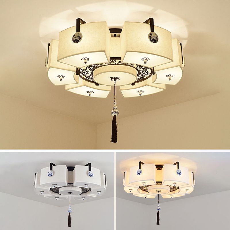 Cercle traditionnel Clôture de l'ébullition Tissu plafond Fixation du plafond de plafond pour la chambre à coucher