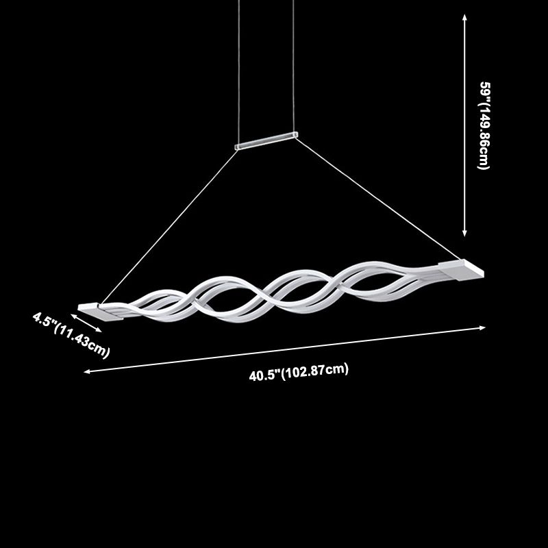 Nordischer Anhänger leichte moderne LED -Streifenform