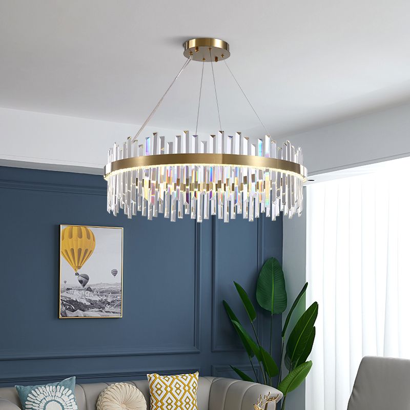 Lampadario geometrico a sospensione a sospensione lampadari di cristallo moderni per sala da pranzo