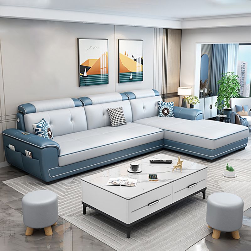 133.07" L x 70.86" W x 35.43" H Stain-Resistant Faux Leather Pillow Top Arm Sectionals