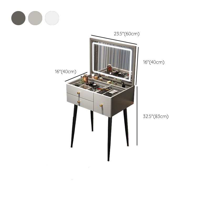 Contemporary Dressing Table Glass Lighted Mirror Bedroom Make-up Vanity