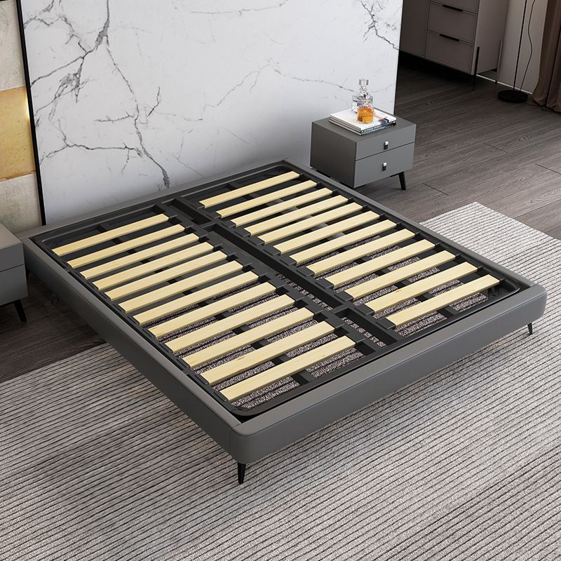 Modern Bed Frame Mattress Included Standard Bed with Custom Gold Legs
