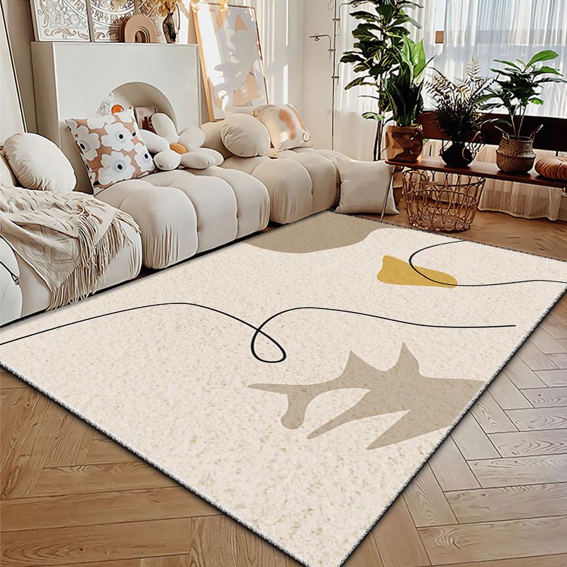 Simplicity Style Line Painting Rug Stain Resistant Rug for Home Decor