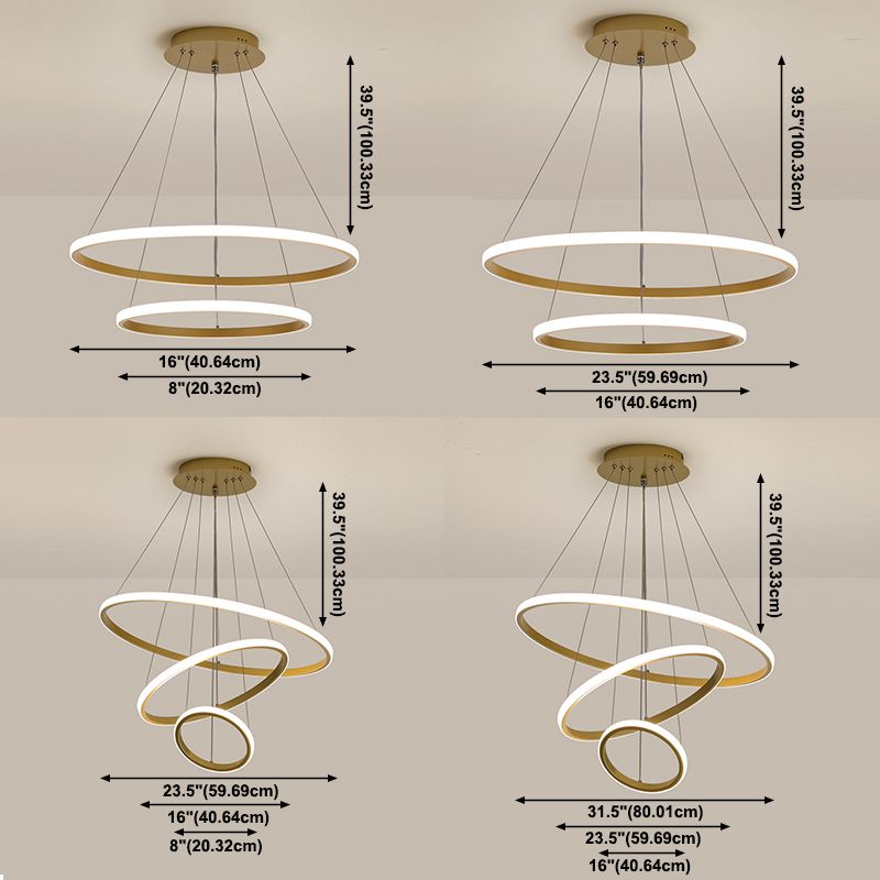 Contemporary Chandelier Lighting Fixture Multi-tier Chandelier Pendant Light for Bedroom