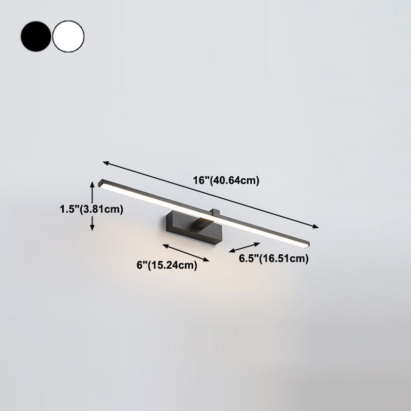 Lampada sconde in metallo moderno a parete a 1 luci per il bagno