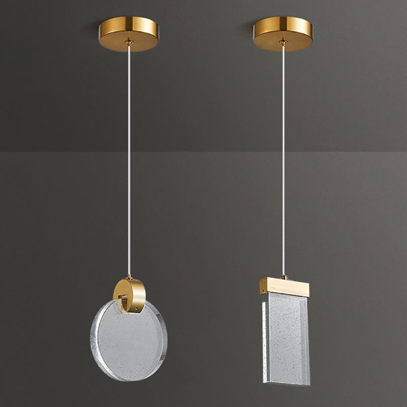 Geometrieformglas hängende Deckenleuchten moderne Style -Anhängerleuchten in Gold