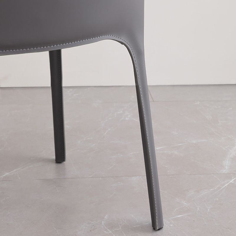 Faux Leather Arm Dining Chairs Modern Home Dining Side Chair