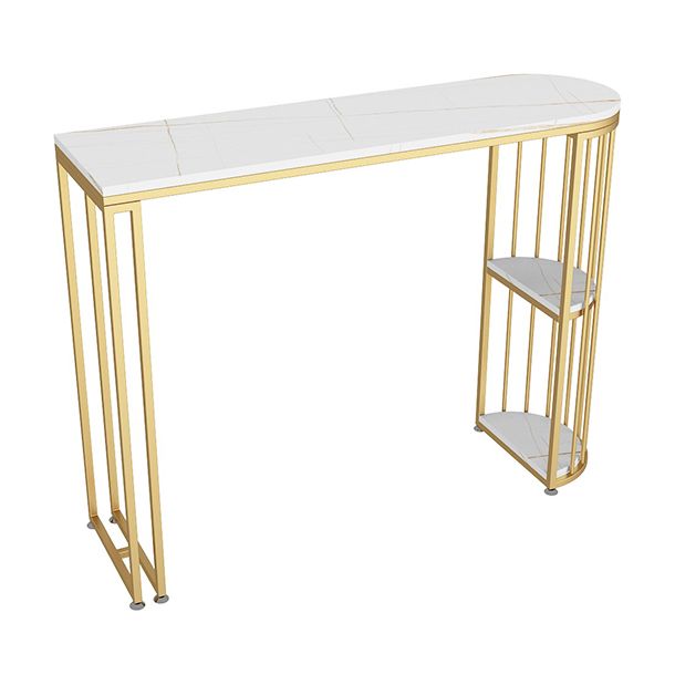 Double Pedestal Pub Table Glam Specialty Bar Table for Indoor and Breakroom