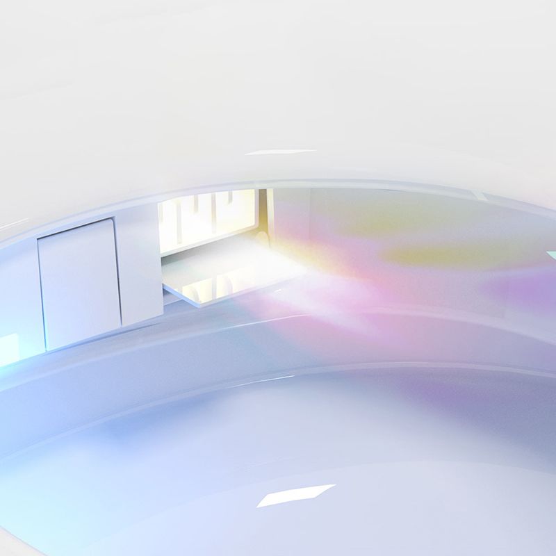 Modern White Gravity Flush Toilet One-Piece Wall Mount Toilet for Bathroom