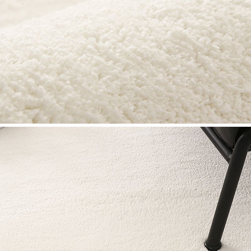 Moderner Farbblock-Teppich in Beige, Polyester-Teppich mit rutschfester Rückseite für die Inneneinrichtung