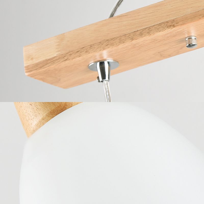 Schüssel Drop Anhänger nordisch mattes weißes Glas 1/2/3-Kopf-Beige Hanging Lamp Kit für Esszimmer