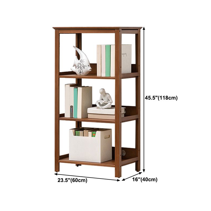 Modern Open Bookshelf Rectangle Wood Bookcase with Shelves for Home